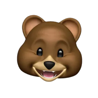 🐻 bear, animal, mammal, emoji whatsapp sticker