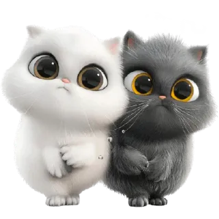 Парные котейки @Nyasticks2 telegram stickers