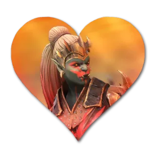 🧡 orc, warrior, fantasy, character, heart, digital art telegram sticker