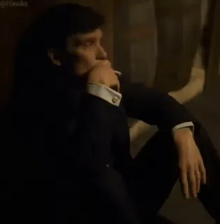 🥃 Thomas Shelby Peaky Blinders Thomas Shelby, Peaky Blinders, cigarette, smoking, portrait, drama whatsapp sticker