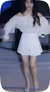 😻 woman, dress, fashion, style, white, performance telegram sticker