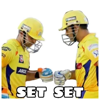 🤜 SET SET Cricket, Sport, Squadra, Giallo, Uniforme telegram sticker