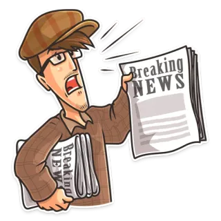‼ BREAKING NEWS noticias, periódico, reportaje, periodista, última hora, titulares telegram sticker