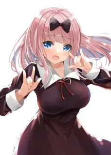 🤟 Chika Fujiwara Kaguya-sama: Love Is War 动漫, 藤原千花, 可爱, 辉夜大小姐想让我告白, 卡通, 漫画 telegram sticker