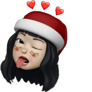 😜 weihnachten, emoji, winter, urlaub, party, cartoon, festlich telegram sticker