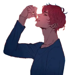 🧊 อนิเมะ, ศิลปะ, สูบบุหรี่, บุหรี่, การ์ตูน, ดิจิทัลอาร์ต telegram sticker