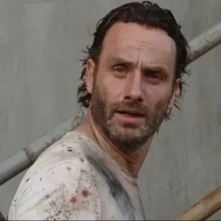 😟 Rick Grimes The Walking Dead Rick Grimes, The Walking Dead, zombie, apocalypse, survival telegram sticker