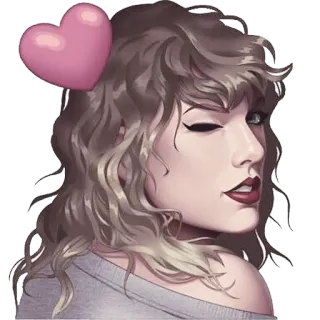😍 Taylor Swift Taylor Swift, Chanteuse, Pop, Célébrité, Coeur, Clin d'œil telegram sticker