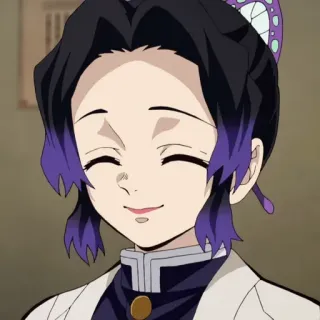 🦋 Shinobu Kocho Demon Slayer Аниме, Клинок, рассекающий демонов, Шинобу Кочо, Манга, Мультфильм, Фиолетовые волосы, Бабочка whatsapp sticker