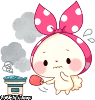 😥 @MHStickers pegatina, dibujos animados, triste, lindo, cinta whatsapp sticker