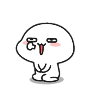 🍼 การ์ตูน, สีขาว, ตัวละคร, หน้า, ตลก, น่ารัก telegram sticker