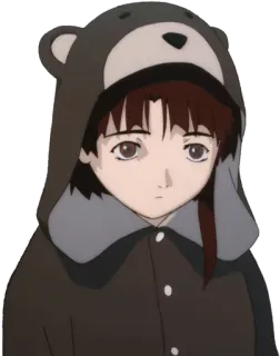 😔 Anime, Urso, Moletom com capuz, Personagem, Fofo whatsapp sticker