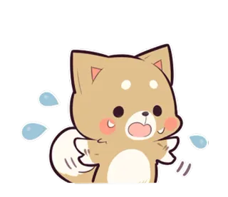 😱 собака, милый, в шоке, отчаяние, обеспокоенный, эмодзи, каваи telegram sticker