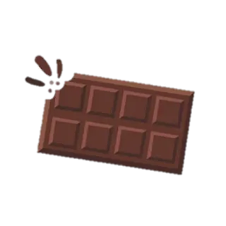 🍫 chocolate, caramelo, dulce, postre, comida, barra de chocolate telegram sticker