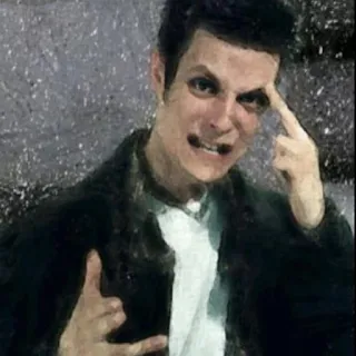 😠 homem, gesto, retrato, pessoa, jaqueta telegram sticker