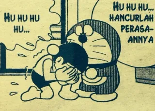 😭 Doraemon HU HU HU HU...
HU HU HU... HANCURLAH PERASAANNYA Doraemon, anime, manga, crying, sadness, friendship whatsapp sticker