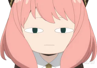 😐 Anya Forger Spy x Family Anime, Spy x Family, Anya Forger, Dessin animé, Drôle telegram sticker