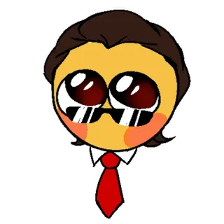 🥺 Emoji, Occhiali da sole, Cravatta, Cartone animato, Meme, Personaggio, Carino telegram sticker