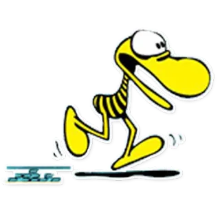 🏃‍♂ Clementino Desenho animado, Amarelo, Clementino, Quadrinhos, Engraçado, Personagem telegram sticker