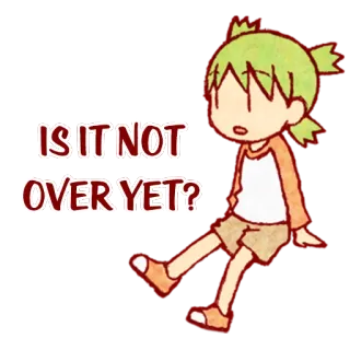 😗 IS IT NOT OVER YET? question, anime, sad, exhausted, frustrated telegram sticker