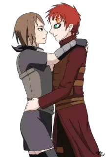 ❤ Gaara Naruto Anime, Romantis, Ciuman, Cinta, Pasangan, Gaara, Naruto, Karakter whatsapp sticker