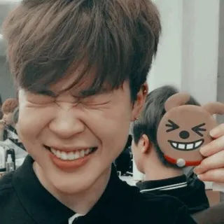 💭 Jimin jimin, bts, kpop, idol, cute, singer, smiling telegram sticker