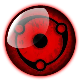 💯 eye, red, sharingan, anime, manga telegram sticker