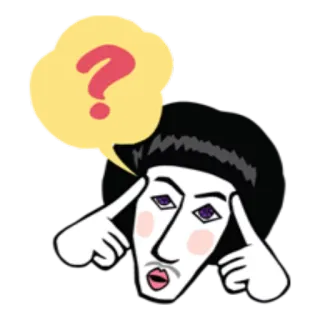 🤔 thinking, question mark, cartoon, doubt, pondering telegram sticker