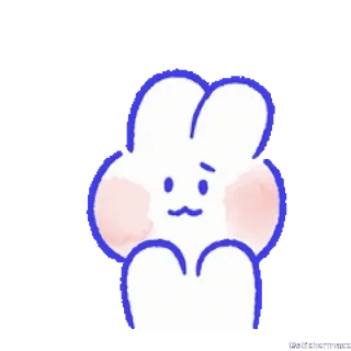🥰 coniglio, carino, animale, kawaii, illustrazione telegram sticker
