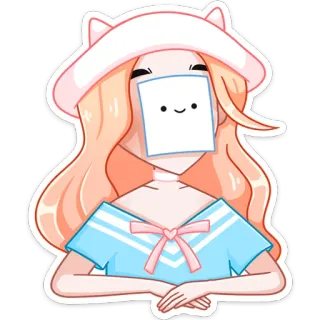 🙂 наклейка, мультфильм, персонаж, милый, каваий, аниме telegram sticker