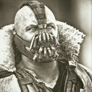 💫 Bane The Dark Knight Rises Bane, The Dark Knight Rises, méchant, DC Comics, masqué whatsapp sticker