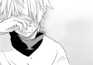 😰 chorando, triste, anime, mangá, emocional telegram sticker