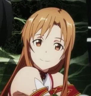 🍂 Asuna Yuuki Sword Art Online Anime, Karakter, Senyum, Sword Art Online, Asuna whatsapp sticker