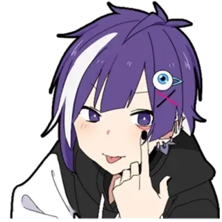 😜 Anime, Stinkefinger, Beleidigung, Sticker telegram sticker