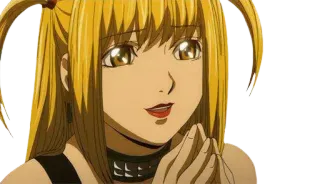 🤩 Misa Amane Death Note 애니메이션, 소녀, 데스노트, 미사 아마네, 캐릭터 whatsapp sticker