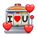 ❤️ I ❤️ U 사랑, 하트, 슬롯머신, 사랑해, 발렌타인, 로맨틱, 관계 telegram sticker