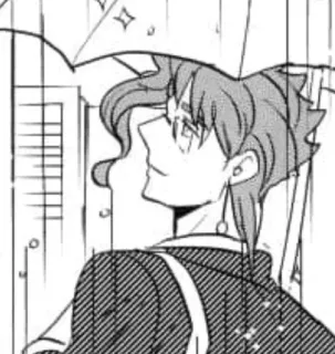 😄 Noriaki Kakyoin JoJo's Bizarre Adventure Anime, Manga, Kakyoin, JoJo, Ombrello, Pioggia telegram sticker