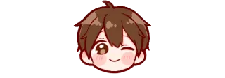 😉 Anime, Manga, Kawaii, Słodkie, Chibi, Mrugnięcie telegram sticker