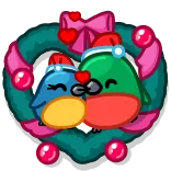 ❤️ 鳥, 愛, ハート, 漫画, かわいい, キス, クリスマス telegram sticker
