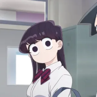 ☁️ Komi Shouko Komi Can't Communicate Anime, Mangá, Komi, Komi não consegue se comunicar, fofo, tímido telegram sticker