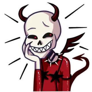 😈 diavolo, demone, mostro, cartone animato, carino, halloween telegram sticker