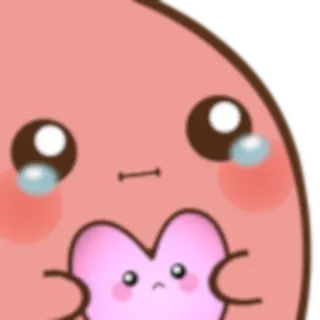 ❤️ милый, плачущий, сердце, грустный, мультик, эмодзи telegram sticker