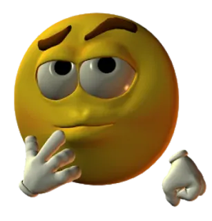 🤔 Emoji, Pensando, Espressione, Giallo, Illustrazione, Cartone animato whatsapp sticker