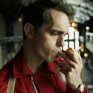 🤔 Berlin Money Heist Berlin, La Casa de Papel, La Casa de Papel, Personnage, Homme, Orange telegram sticker