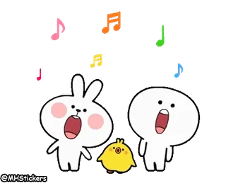 @MHStickers Spoiled Rabbit Rabbit & Smile Happy Day telegram stickers