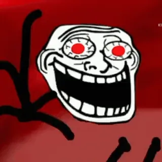 ⬛️ Trollface Meme, Troll, Internet, Comic telegram sticker