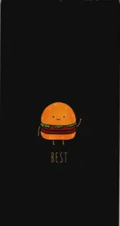 🌟 BEST Hamburguesa, Mejor, Comida, Dibujos animados, Lindo, Feliz telegram sticker