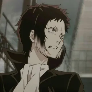 🌟 Akutagawa Ryunosuke Bungou Stray Dogs anime, manga, akutagawa, ryunosuke, bungou stray dogs, character telegram sticker