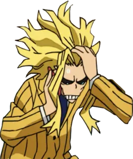 😨 All Might My Hero Academia Anime, My Hero Academia, All Might, Personaje, Angustiado, Molesto telegram sticker