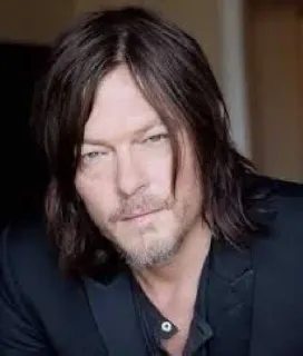 😐 Norman Reedus ator, celebridade, retrato, homem, cabelo comprido telegram sticker